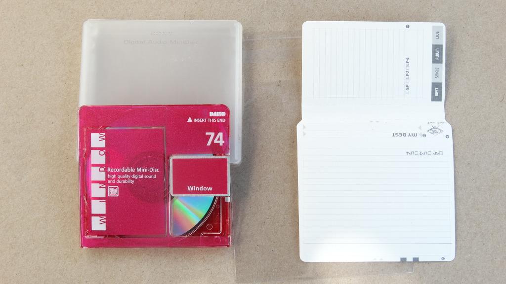 MiniDisc DAISO WINDOW rose - IMPORT JAPON, Envoi, Lecteur MiniDisc