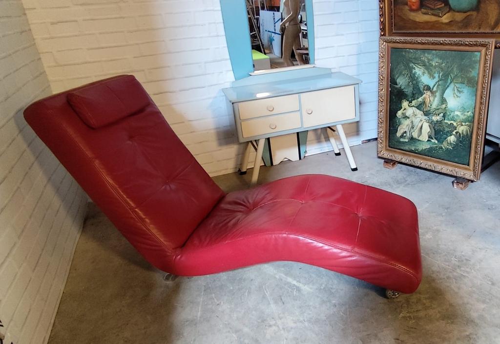 Retro Vintage rode ligzetel, Enlèvement, Comme neuf
