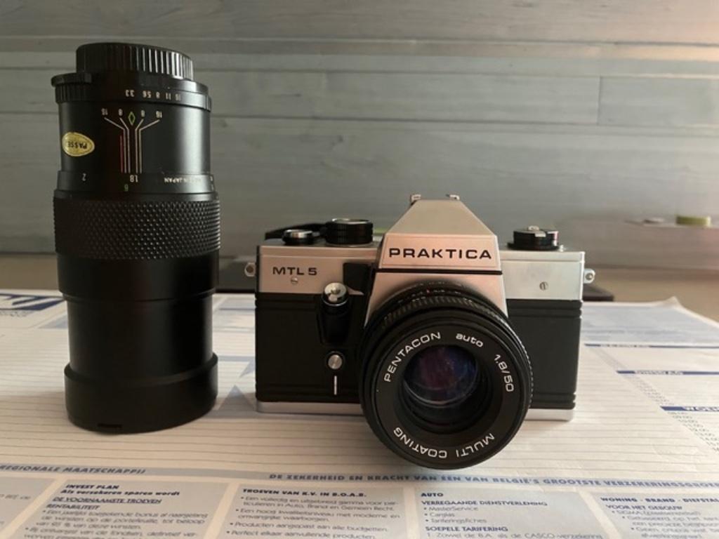 Spiegelreflexcamera Practica MTL5 met toebehoren, Ophalen, 1980 tot heden, Fototoestel