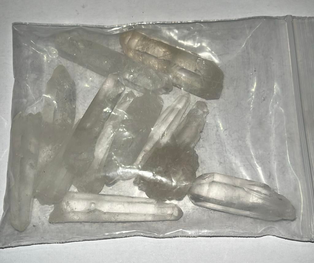 Zak met kwarts of Bergkristal - 98gram totaal, Ophalen of Verzenden