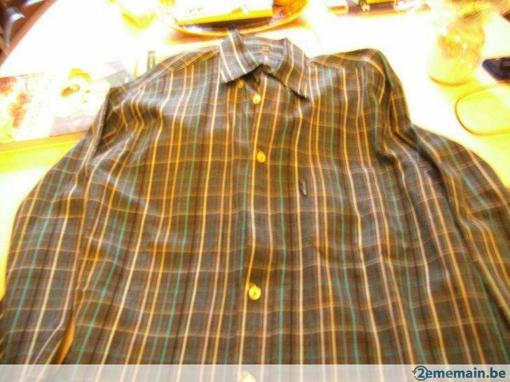 Chemise HOMME à manches longues. Turquoise-gris. TAILLE M., Vêtements | Hommes, Enlèvement ou Envoi, Porté, Taille 48/50 (M), Autres couleurs