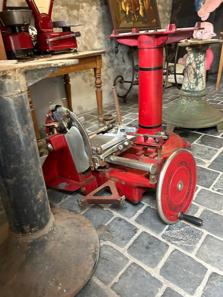 ZOEK oude snijmachine berkel of gietijzeren voet zie foto’s, Enlèvement, Autre