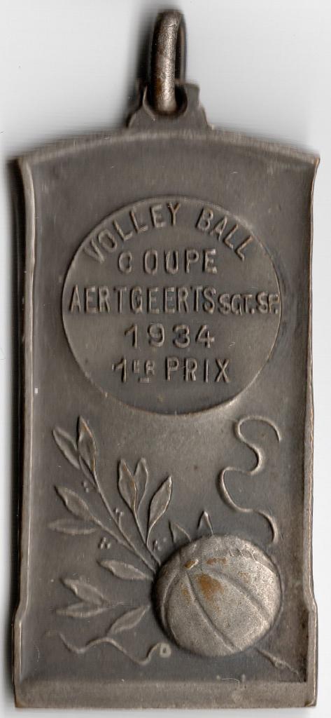 Medaille: 1er Prix Volley Ball Coupe Aertgeerts 1934 Ref 134, Postzegels en Munten, Penningen en Medailles, Ophalen of Verzenden