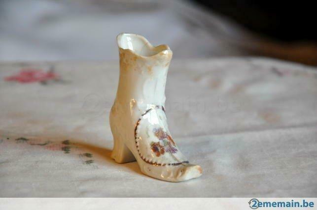 bottine de vitrine en porcelaine ancienne, Ophalen of Verzenden