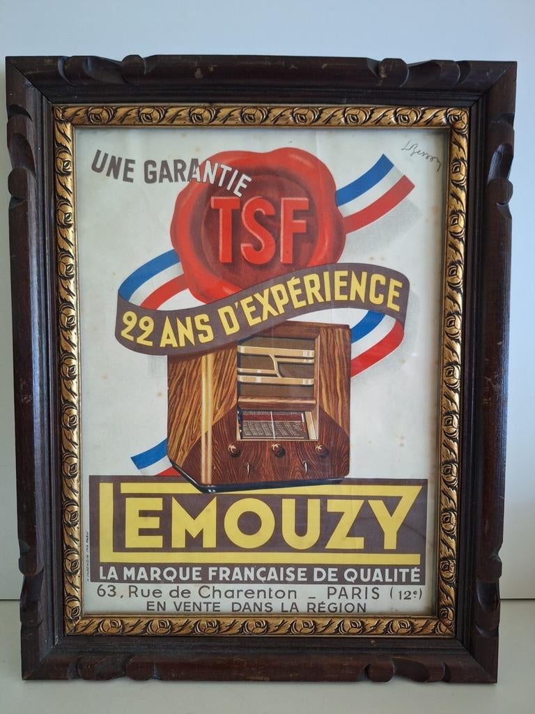 Oude reclame jukebox / radio Lemouzy Paris, Verzamelen, Ophalen