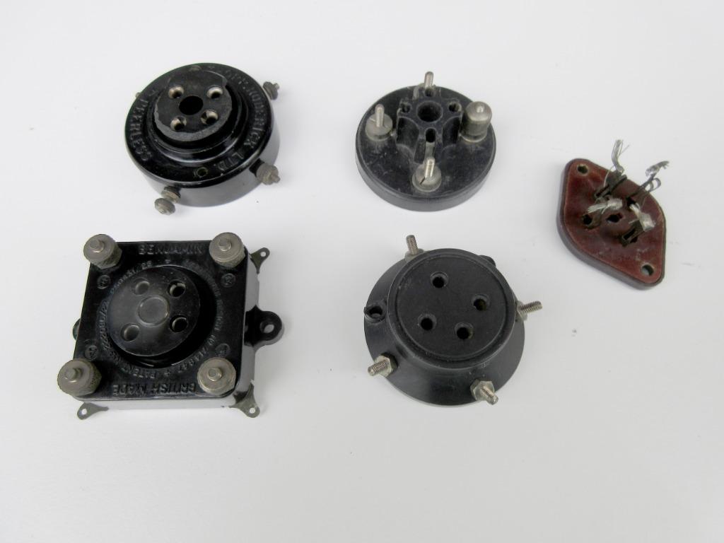 Set van 5 lamphouders voor radiostations TSF 1920, Ophalen of Verzenden