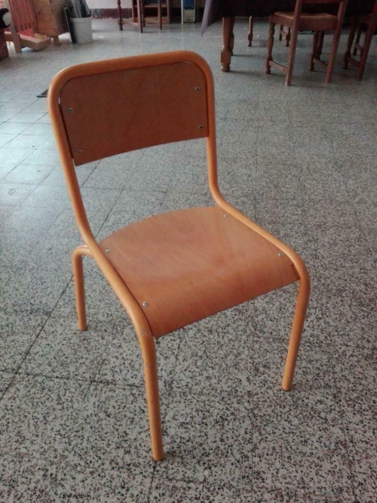 chaise Jaune sable metal bois enfant, Enlèvement ou Envoi, Comme neuf, Autres types