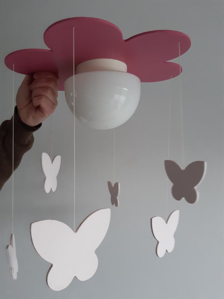 Philips myKidsroom Meria plafonniere roze vlinders, Ophalen, Zo goed als nieuw, Lamp