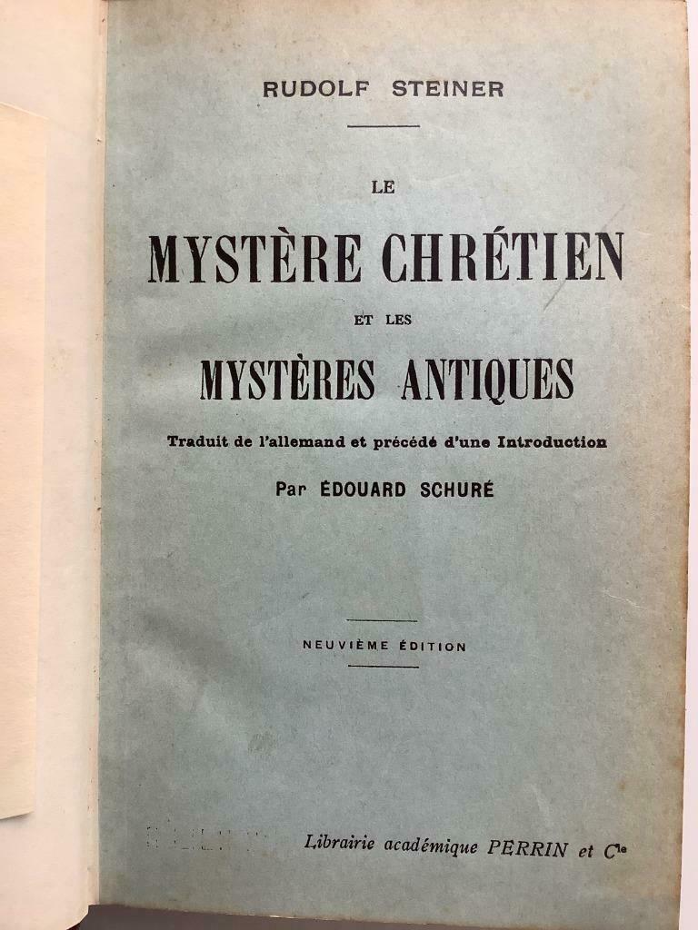 Le Mystère Chrétien et les Mystères Antiques, Rudolf Steiner, Boeken, Ophalen of Verzenden