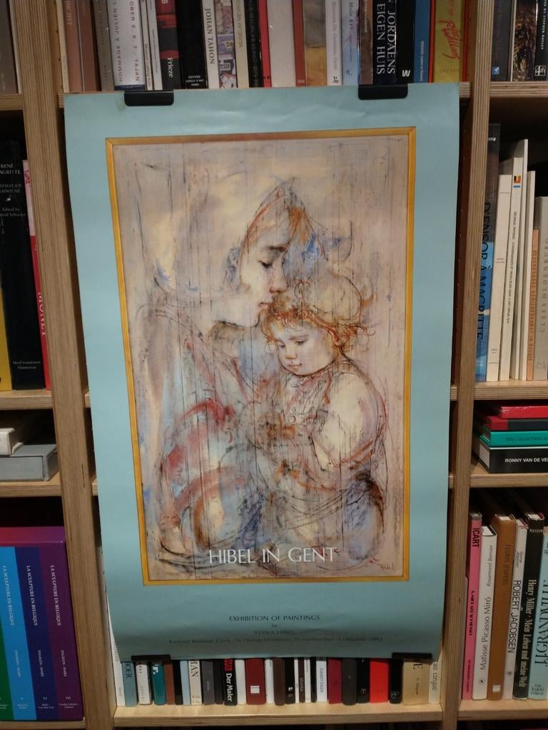 Edna Hibel in Gent. Kasteel Borluut Gent 1982 affiche, Ophalen of Verzenden