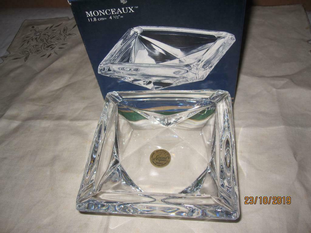 Vintage asbak,zwaar helder glas"Cristal d' arques" France, Ophalen