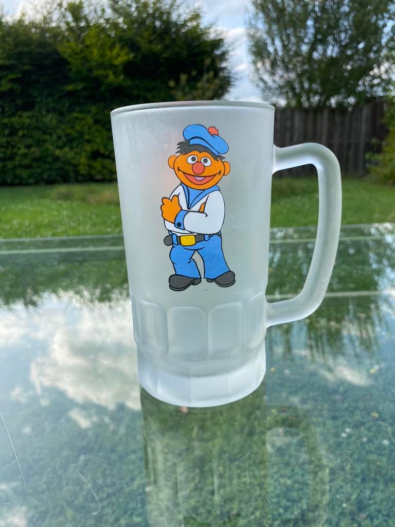 Verre à bière Ernie The Muppets, Sesame Street, Enlèvement ou Envoi, Comme neuf, Verre à bière