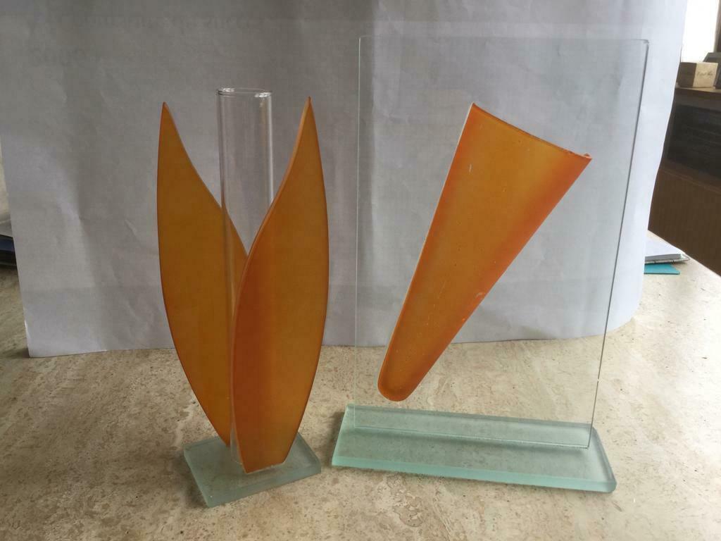 Soliflores en verre, Utilisé, Verre