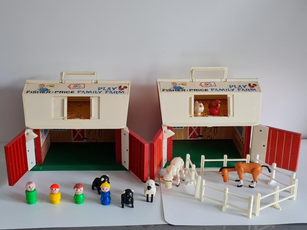 2 vintage Fisher price boerderijen nr 915 + doos, Kinderen en Baby's, Speelgoed | Fisher-Price, Ophalen of Verzenden