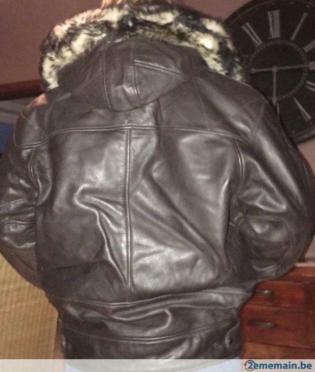 Manteau cuir mixte, taille M, Vêtements | Femmes, Porté, Taille 38/40 (M), Brun