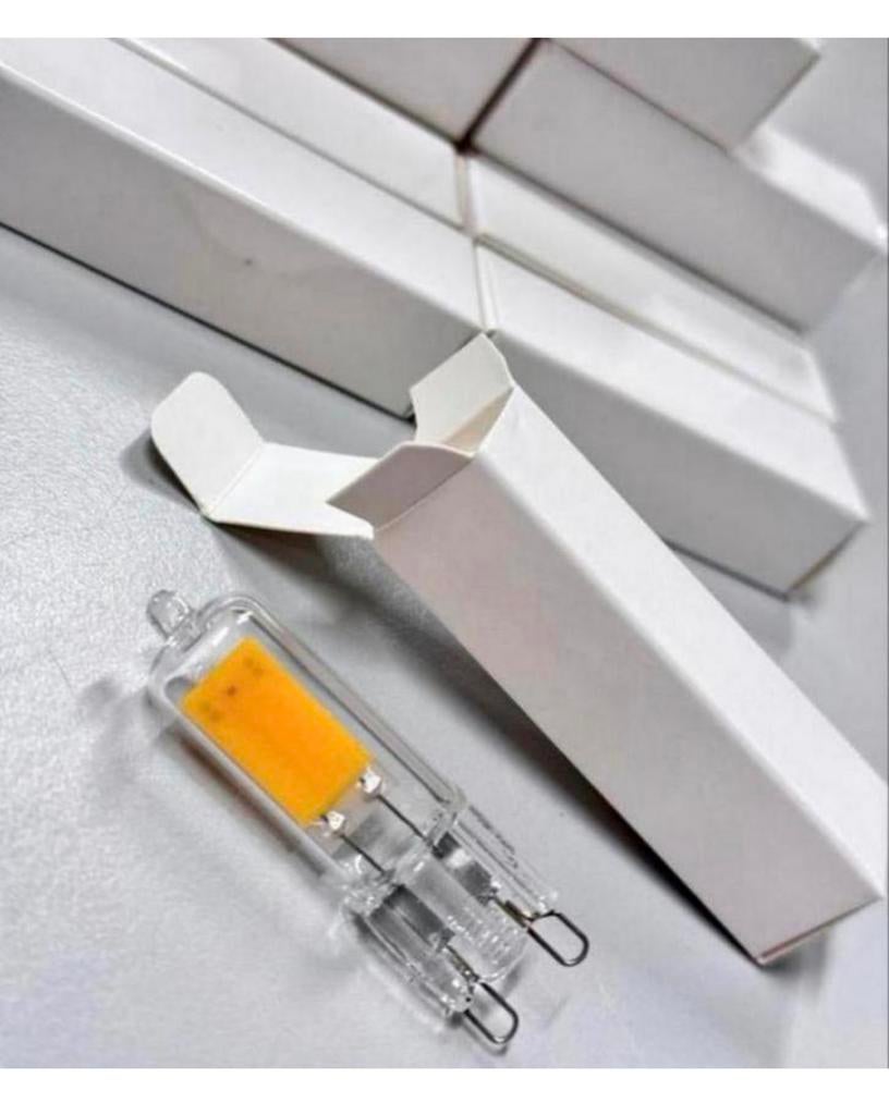 Lot 10X - Raccord LED G9 verre 5W, lumière d'ambiance chaude, Enlèvement ou Envoi, Neuf, Ampoule LED, Soft ou Flame