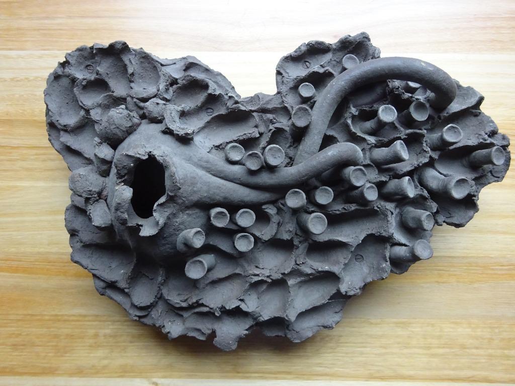César Bailleux, keramiek, 57 x 31 cm, le volcan 1982, Enlèvement