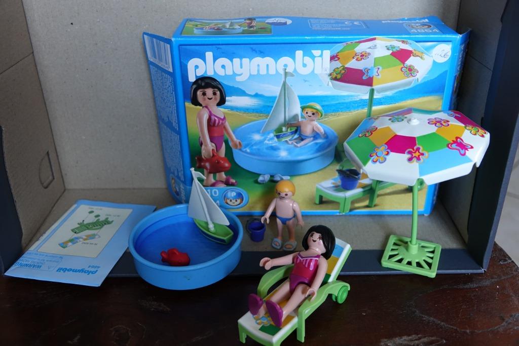 Playmobil set 4864 op het strand kinderbadje , strandstoel, Enlèvement ou Envoi, Utilisé