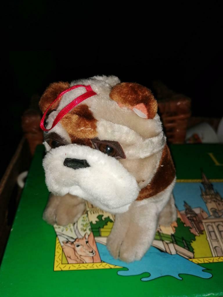 Pluchen hond bulldog, Verzenden, Gebruikt, Hond
