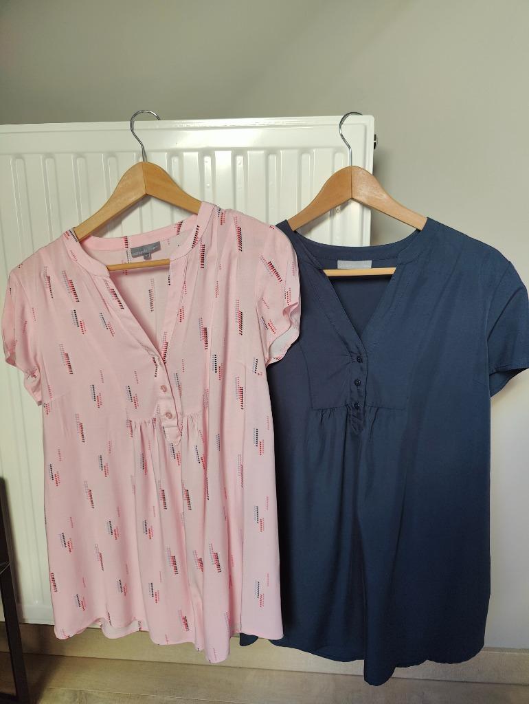 2 bloesjes zwangerschap JBC maat M, Kleding | Dames, Zo goed als nieuw, Ophalen, Maat 38/40 (M), Blouse of Tuniek