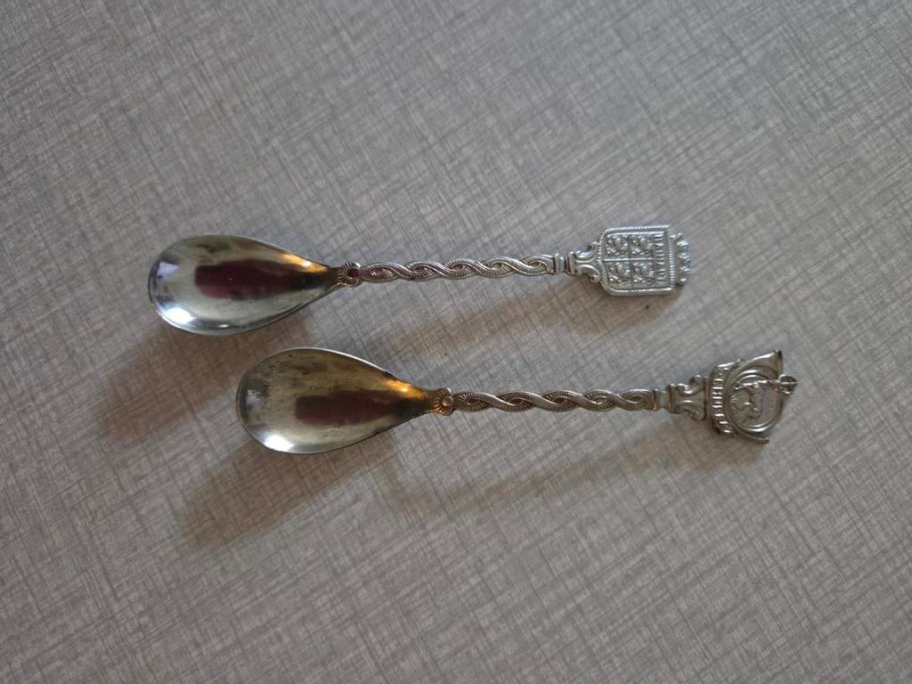 2 cuillères en argent, Antiquités & Art, Enlèvement ou Envoi
