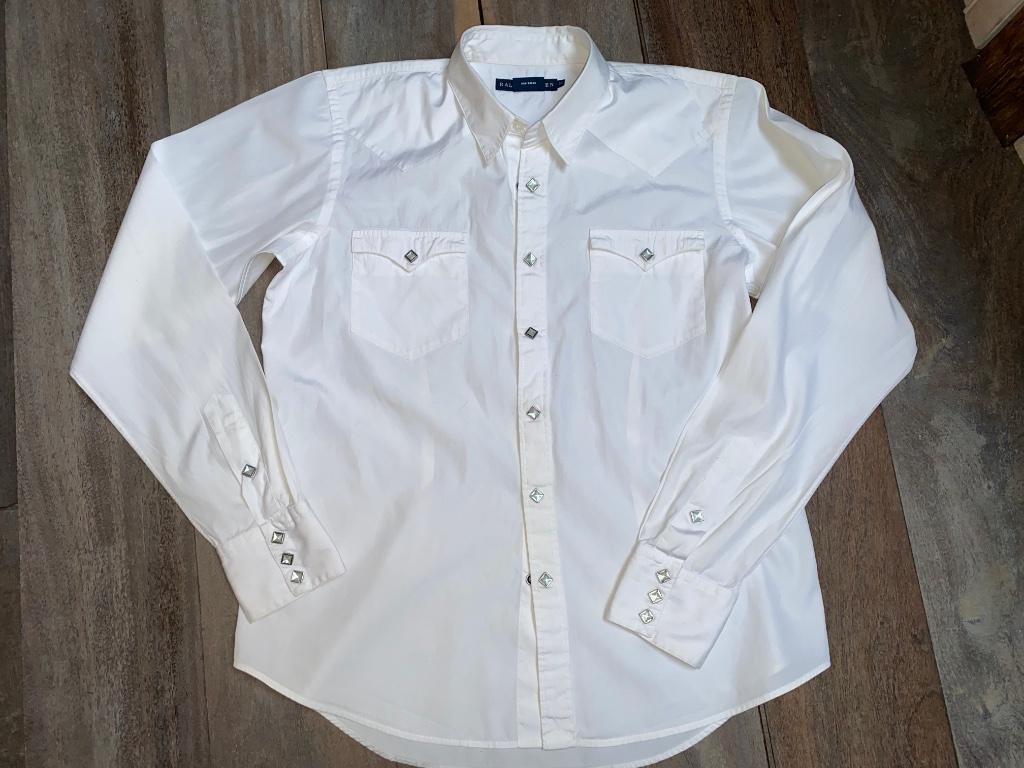 Ralph Lauren chemisier blanc M slim fit TB ét mais tâches, Taille 38/40 (M), Comme neuf, Ralph Lauren, Blanc