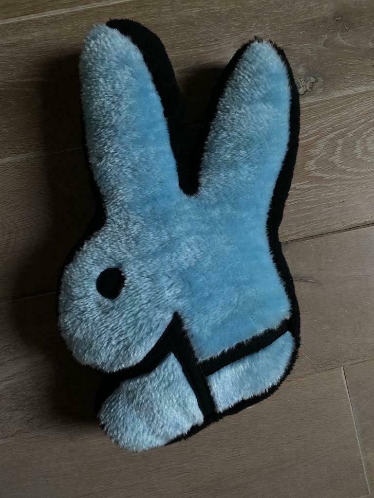 Kussen van konijn van Playboy, Huis en Inrichting, Ophalen of Verzenden, Gebruikt, Blauw