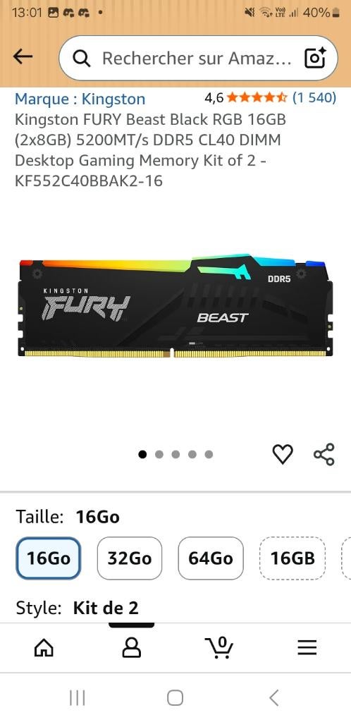 Barrette ram 2x8 ddr5, Enlèvement, Neuf