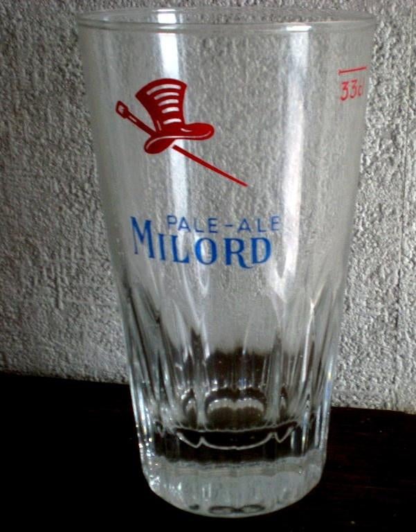 Gévé -  Milord pale ale, Collections, Marques de bière, Enlèvement ou Envoi, Comme neuf, Verre ou Verres