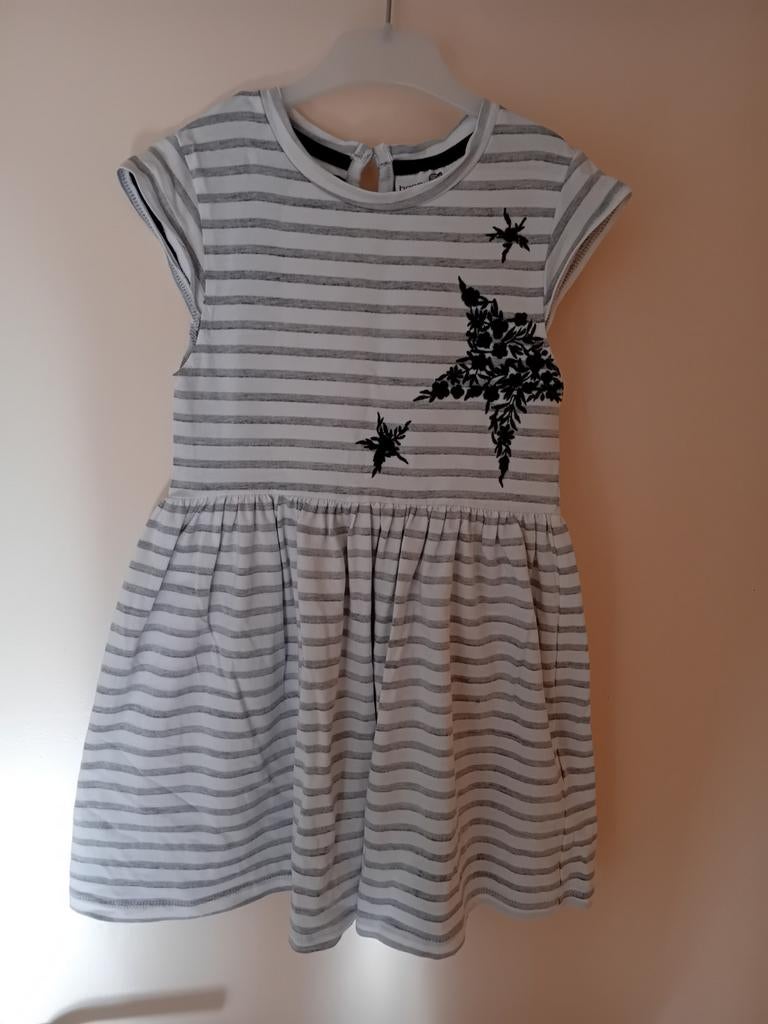 Gestreepte jurk met sterren, Kinderen en Baby's, Gebruikt, Meisje, Happy girls, Ophalen of Verzenden