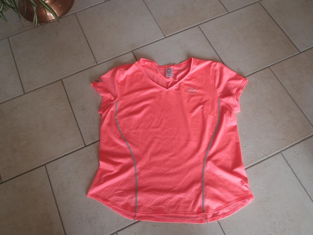 fluorescerend roze sportshirt maat 48, Ophalen, Zo goed als nieuw, Roze, Korte mouw