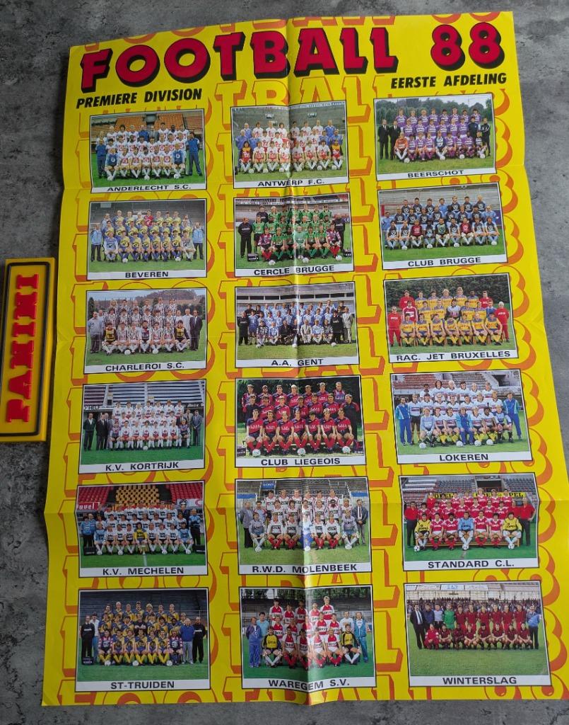 PANINI VOETBAL POSTER FOOTBALL 88   ANNO 1988, Verzamelen, Verzenden, Zo goed als nieuw