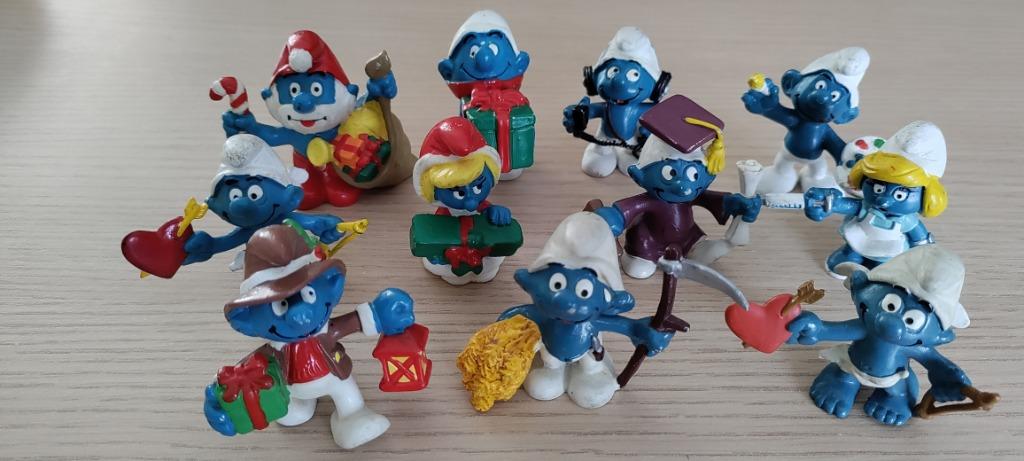 Smurfen 11 stuks, Verzamelen, Smurfen, Ophalen, Gebruikt, Verschillende Smurfen, Poppetje, Figuurtje of Knuffel