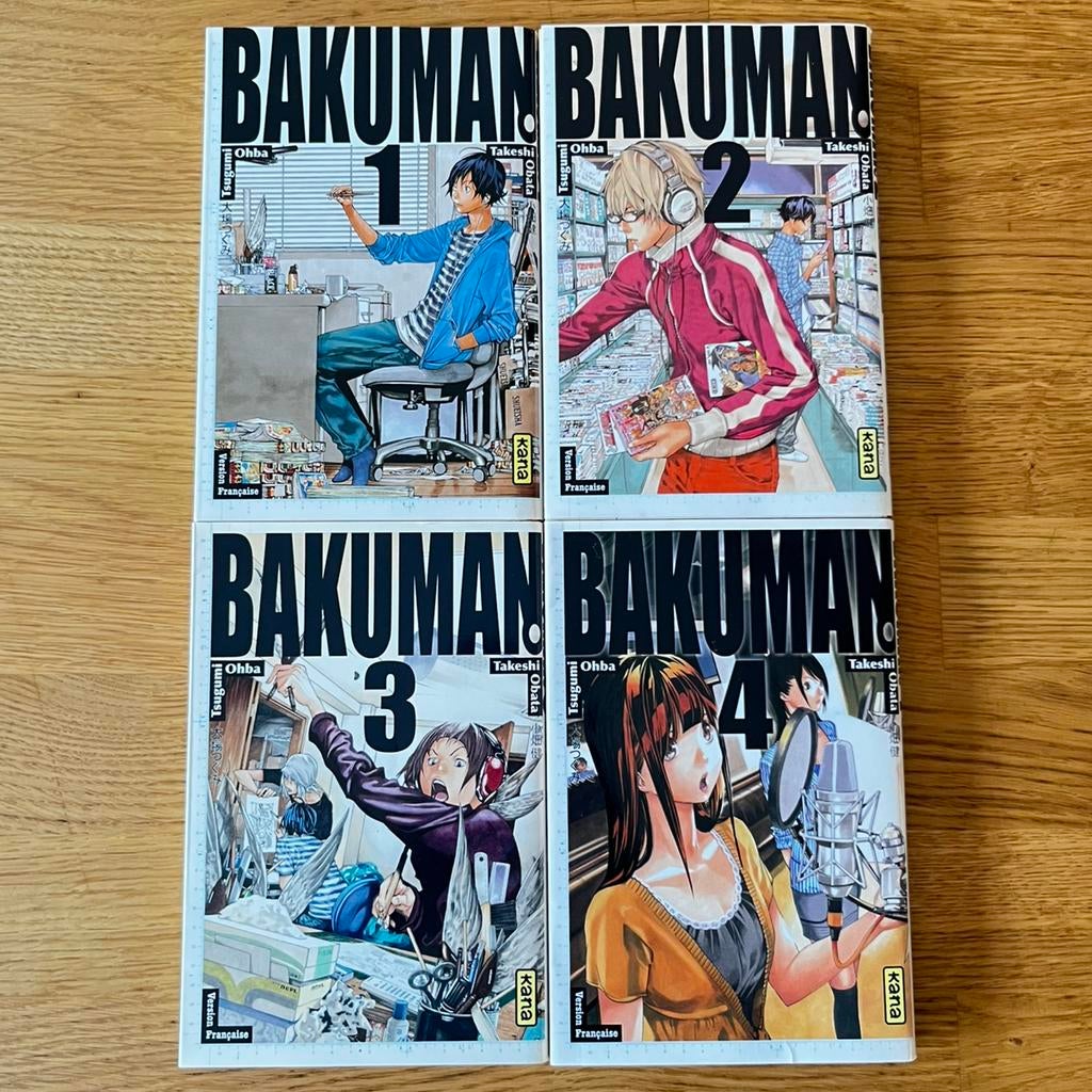 [Manga FR] Bakuman (Kana) Tomes 1 à 4 – Très Bon État, Plusieurs comics, Enlèvement, Utilisé, Japon (Manga)