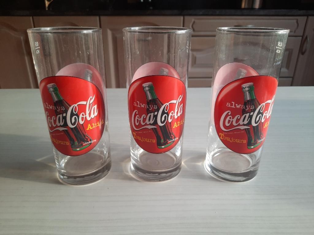 10 Coco-Cola glazen, Ophalen of Verzenden, Zo goed als nieuw, Frisdrankglas