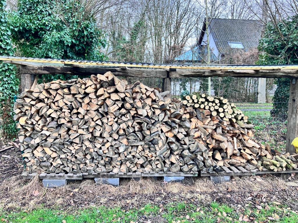Brandhout gemengd of eik, 6 m³ of meer, Ophalen of Verzenden, Overige houtsoorten, Blokken