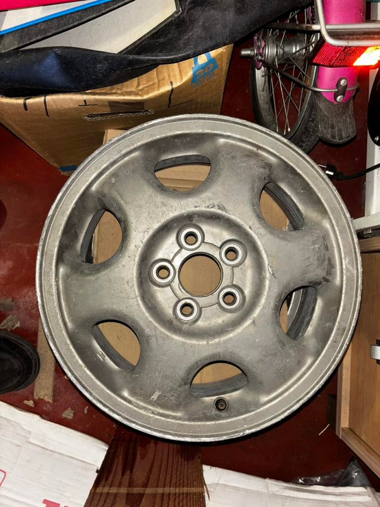 Twee originele aluvelgen Subaru Turbo, Auto-onderdelen, Ophalen, 14 inch, Gebruikt, Velg(en)
