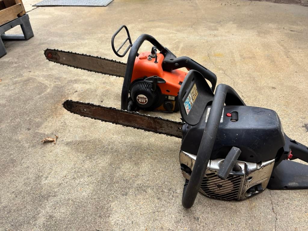 2x kettingzaag benzine zaag motorzaag kettingzagen opknapper, Enlèvement, Essence