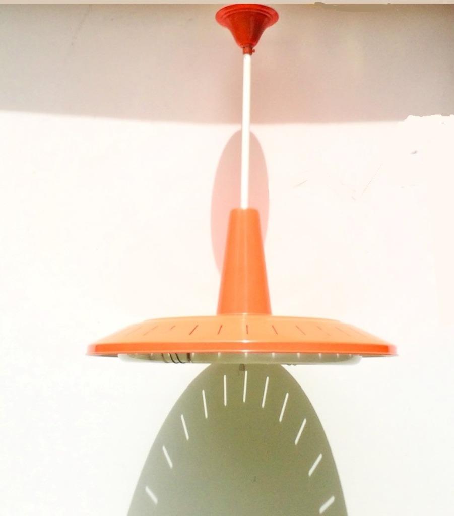Hanglamp  Vintage 50s / 60s  Kalff - Philips style, Ophalen of Verzenden, Gebruikt, Metaal, Vintage