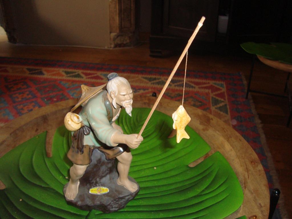 A vendre statue pecheur chinois, Enlèvement, Comme neuf
