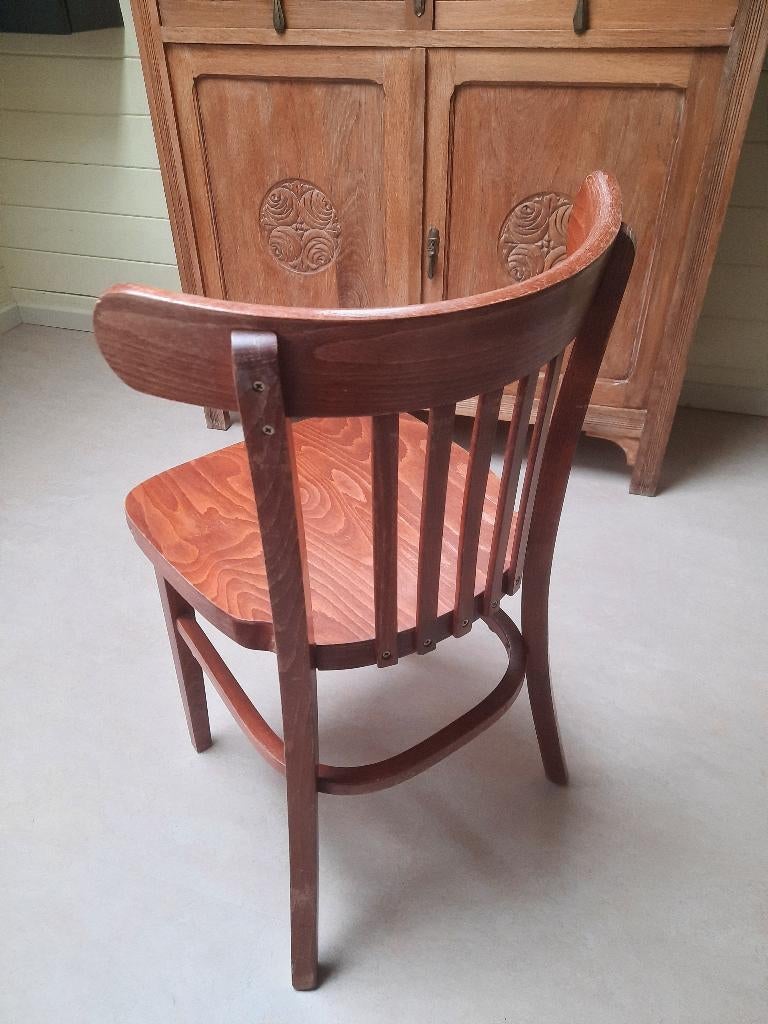 Retro caféstoel, Huis en Inrichting, Ophalen, Gebruikt, Bruin, Eén