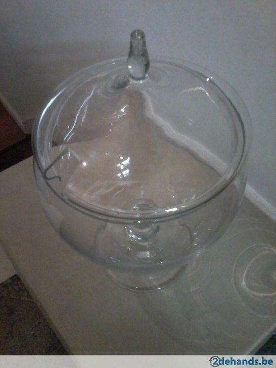 Bowl met deksel 23 cm H met deksel 32 cm H 20 cm en lepel, Neuf