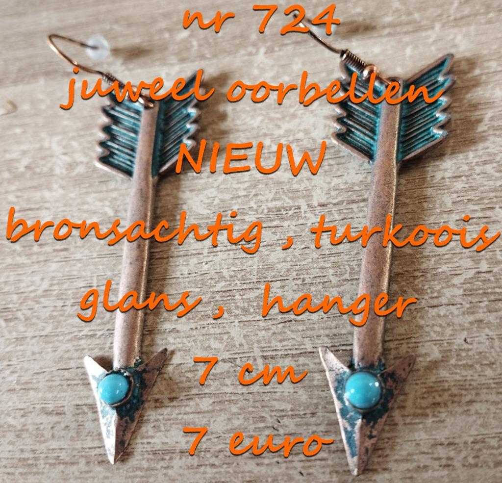 724. Juweel : oorbellen , NIEUW ,  verzending inbegrepen, Overige materialen, Hangers, Nieuw, Verzenden