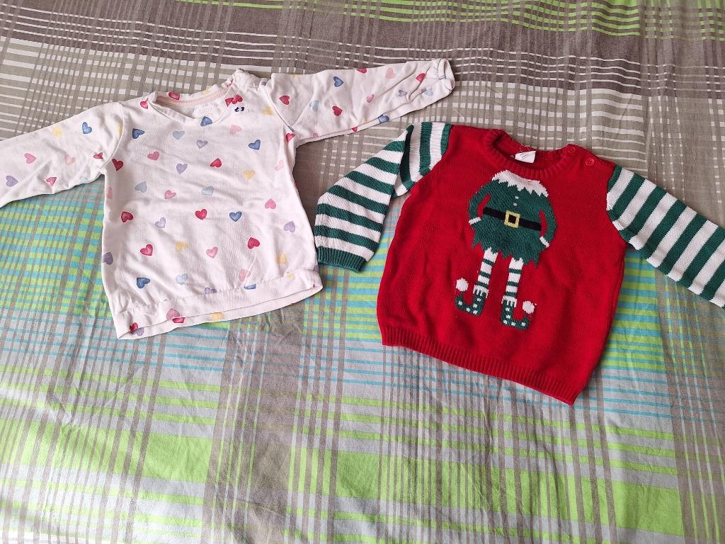 2 truien, 3 t-shirts korte mouwen en 3 lange mouwen, Enlèvement, Utilisé, Fille