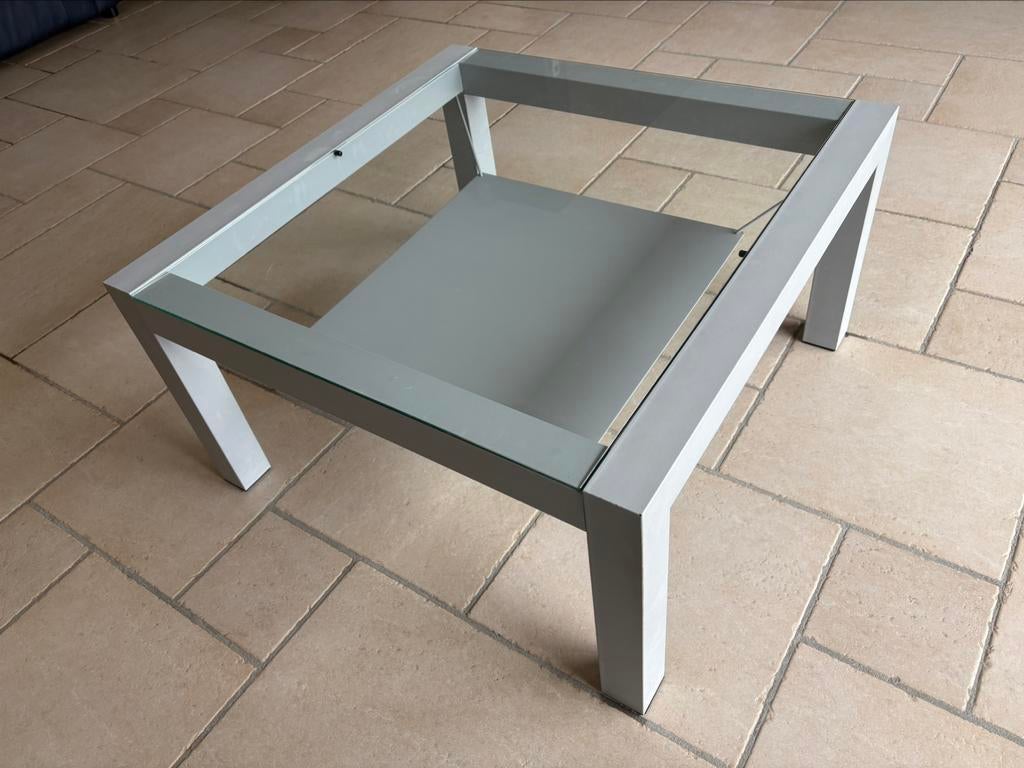 Salontafel 80x80, Huis en Inrichting, Tafels | Salontafels, Ophalen, Gebruikt, Vierkant, Metaal