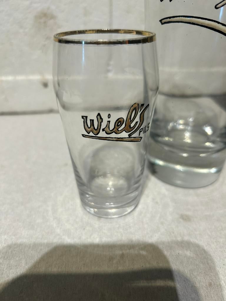 Petit verre degustation galopin Wiel’s Pils émaillé, Collections, Marques de bière, Enlèvement ou Envoi, Comme neuf