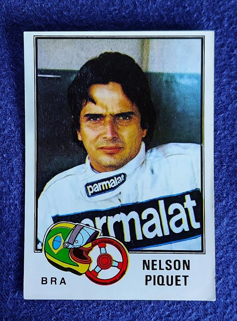 Panini sticker GP ' F1 1980 - Nelson Piquet '  #50, Verzamelen, Ophalen of Verzenden, Nieuw, Formule 1