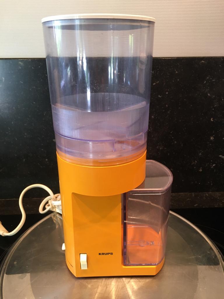 vintage space-age retro  KRUPS 221 YELLOW koffiemolen 70's, Enlèvement ou Envoi, Produits blancs