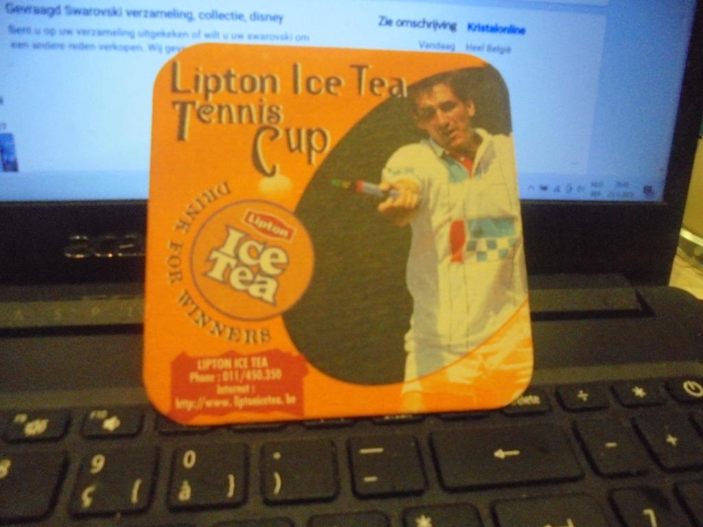 Lipton Ice Tea tennis cup, Enlèvement ou Envoi, Comme neuf, Sous-bock