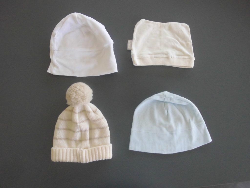 SET van 4 pasgeboren hoeden, Kinderen en Baby's, Maat 50, Jongetje of Meisje, Ophalen of Verzenden, Zo goed als nieuw